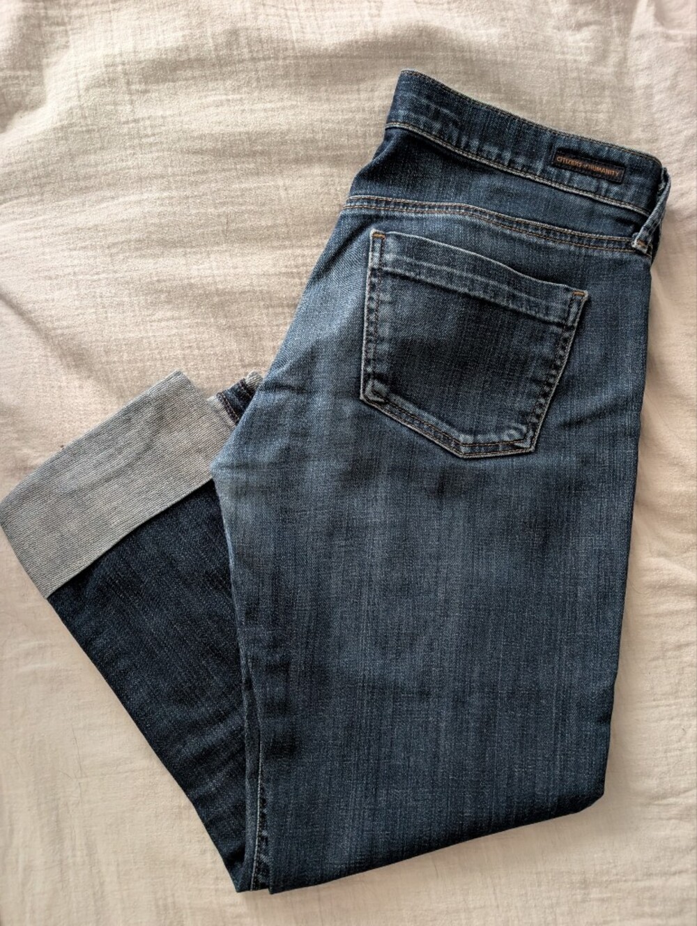 Citizens Of Humanity Women's Cropped Straight-Leg Indigo Jeans